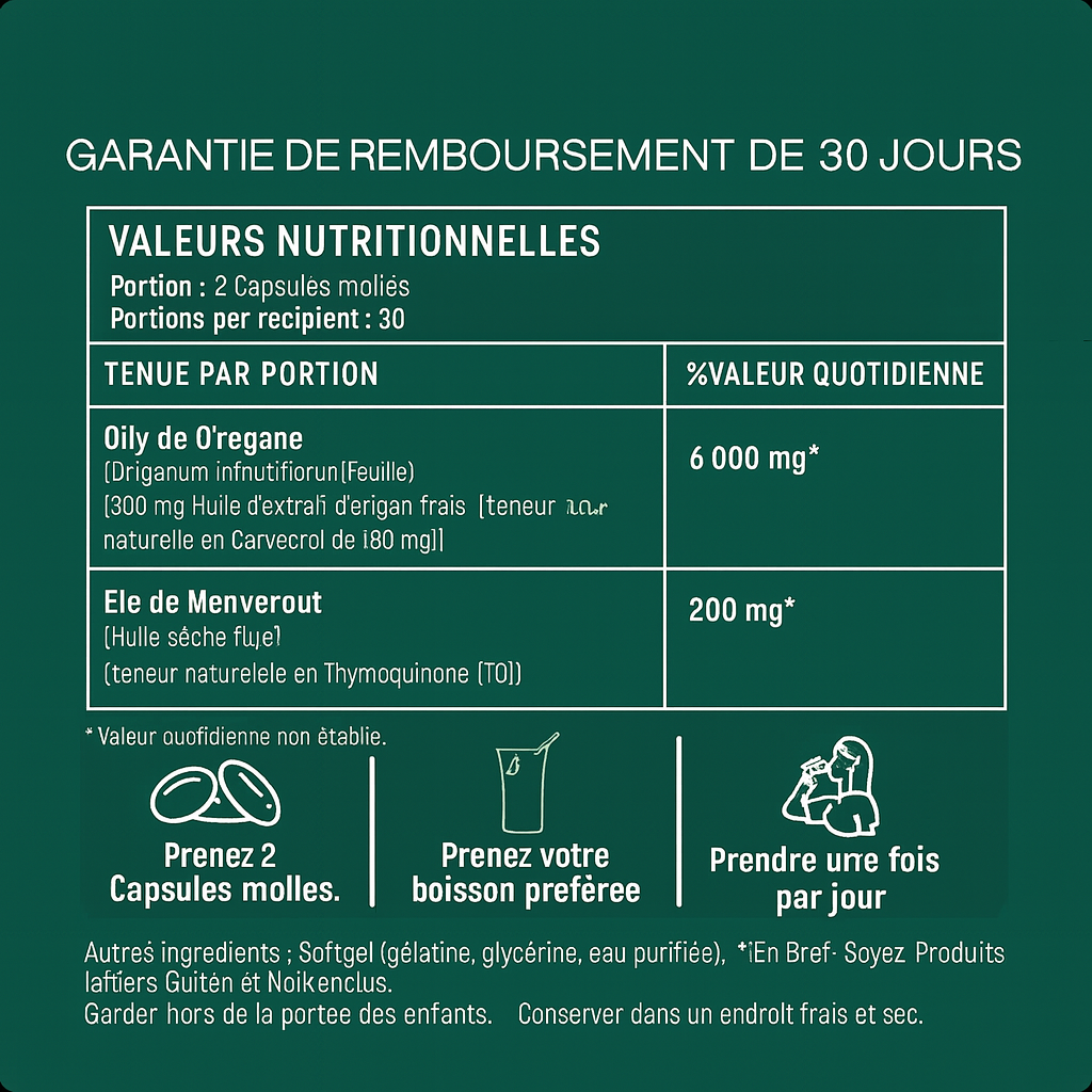 Vitaly – Gélules d’Huile d’Origan & Nigelle